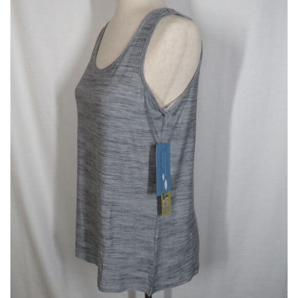 Muk Luks Soft Stretchy Cloud Knit Gray Space Dyed Tank Top Size Small - Picture 2 of 8